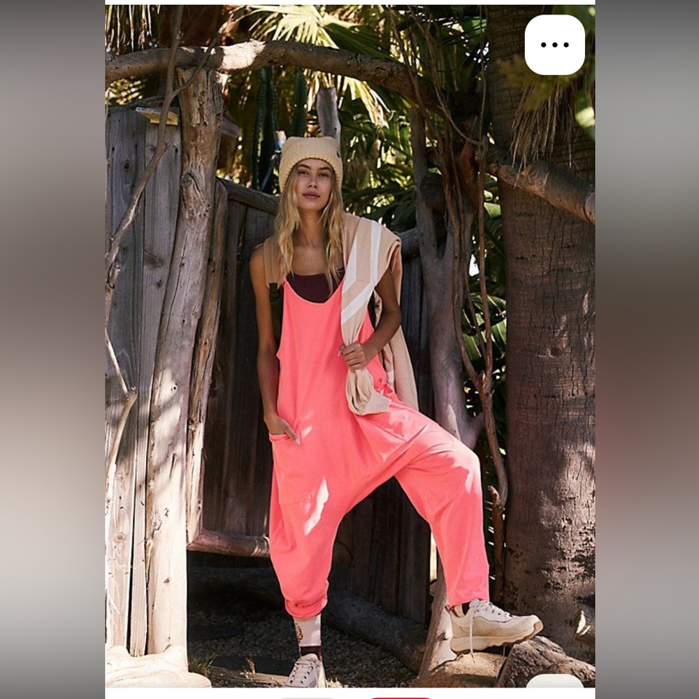 NWT Free People Hot Shot Onesie Size Large has flaws- hot watermelon sold out